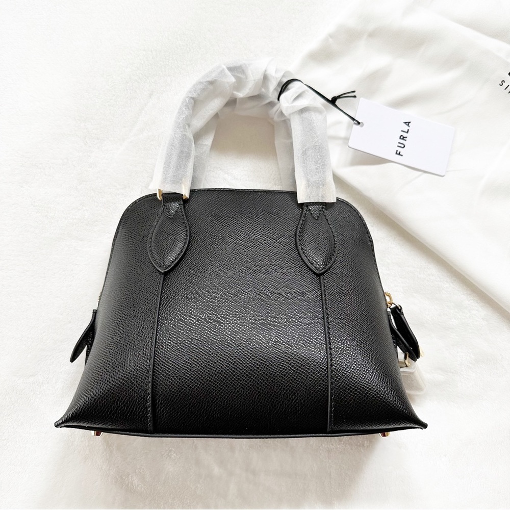 NWT FURLA Vittoria Top Handle Dome Crossbody Bag Black NEW Style WB00539 - Picture 6 of 11